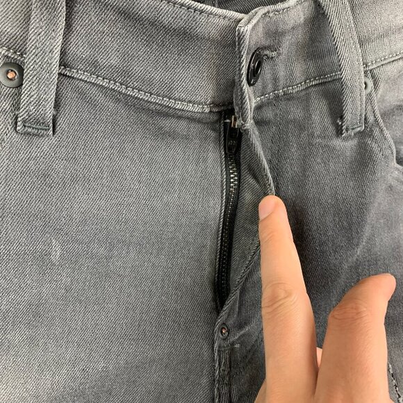G Star Raw Mens Pants 33 Gray Jeans Revend Super Slim Distressed Faded 33x36 - Picture 6 of 13